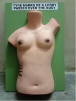 Tyre marks of a lorry passed over the